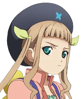 😗 Anime, Ragazza, Cartone animato, Personaggio, Carino, Cappello, Bionda whatsapp sticker