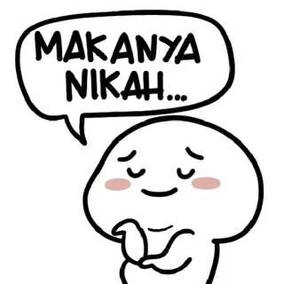 😇 MAKANAYA NIKAH... Dibujo animado, Mono, Texto, Sticker, Boda, Matrimonio telegram sticker