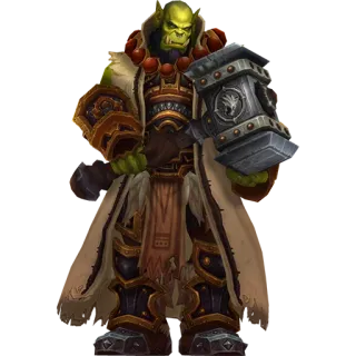 😐 orc, marteau, fantaisie, armure, World of Warcraft telegram sticker