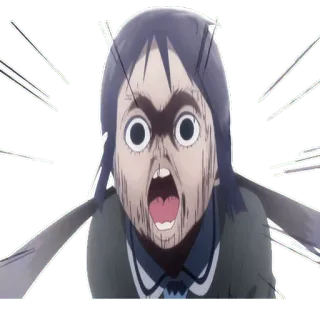 😮 Anime, Choque, Surpresa, Engraçado, Desenho animado, Reação telegram sticker