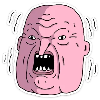 🤬 ira, grito, gritar, dibujos animados, molesto, rabia telegram sticker