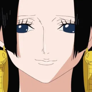 🥰 Boa Hancock One Piece Anime, Mangá, Mulher, Sorriso, Personagem, Rainha, Pirata telegram sticker