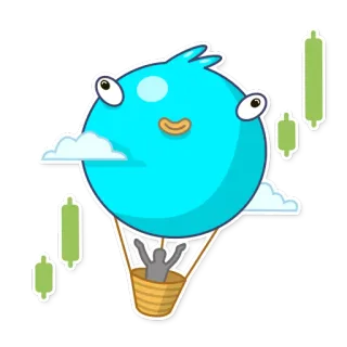 🎈 만화, 풍선, 금융, 투자, 주식 시장, 거래 telegram sticker