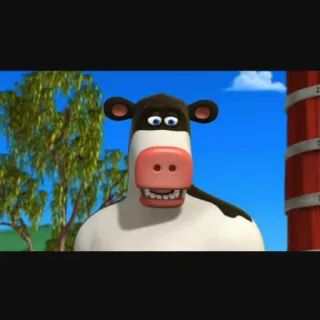 😦 Otis Barnyard vaca, dibujos animados, animal, Barnyard, Otis telegram sticker