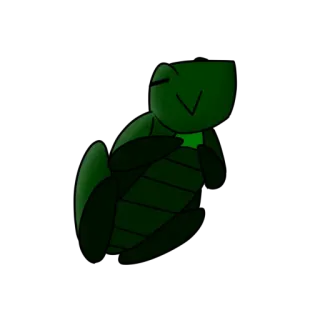 🦎 черепаха, зеленый, мультик, животное, рептилия telegram sticker