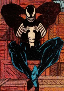 🧘‍♂️ Venom Marvel, villano, simbionte, antihéroe, cómics, superhéroe telegram sticker