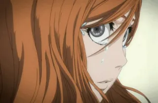 😢 Orihime Inoue Bleach anime, crying, sad, emotional telegram sticker