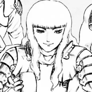 🗡️ Griffith Berserk อนิเมะ, มังงะ, ชุดเกราะ, ตัวละคร, ผมยาว telegram sticker