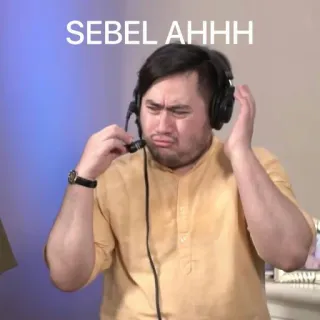🤏 SEBEL AHHH contrarié, énervé, frustré, expression, portrait whatsapp sticker