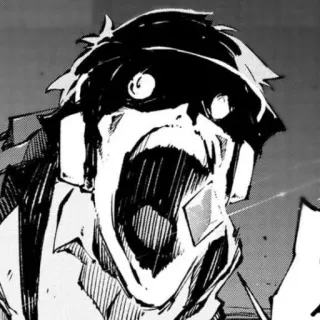 👹 scream, anime, manga, angry, upset telegram sticker