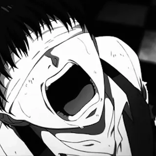 😫 Anime, Manga, Piangere, Triste, Emozionale, Angosciato, Lacrime, Urlare telegram sticker