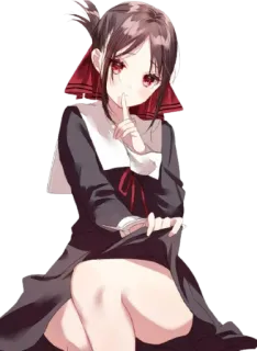 😊 Kaguya Shinomiya Kaguya-sama: Love Is War Anime, Manga, Personaggio, Kaguya Shinomiya, Shh, Segreto, Love is War telegram sticker