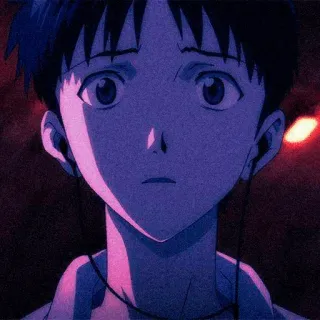 ♥️ Shinji Ikari Neon Genesis Evangelion Anime, Evangelion, Shinji, Personaje, Triste telegram sticker