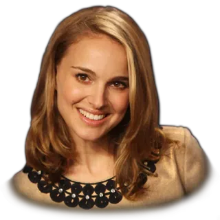 😃 Natalie Portman actress, portrait, celebrity, woman, beautiful, smile telegram sticker