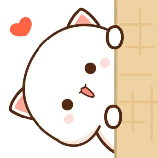 👀 Katze, Kawaii, Sticker, Süß, Cartoon telegram sticker