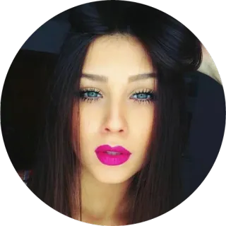 😐 mulher, beleza, retrato, menina, feminino, modelo, maquiagem telegram sticker