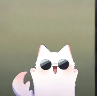 🐈 Katze, Sonnenbrille, süß, Cartoon, Tier telegram sticker