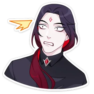 😳 アニメ, マンガ, 漫画, キャラクター, 感情, 心配 whatsapp sticker
