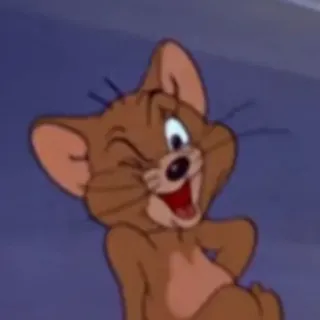 😉 Jerry Mouse Tom and Jerry cartoon, mouse, funny, cute, character telegram sticker
