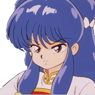 👿 Shampoo Ranma 1/2 Anime, Dibujos animados, Chica, Artes marciales whatsapp sticker