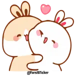 😍 @taruSticker cute, rabbit, bunny, love, friendship, kawaii telegram sticker