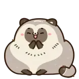 ☺️ tanuki, animal, cute, raccoon dog, japanese folklore, cartoon, happy telegram sticker