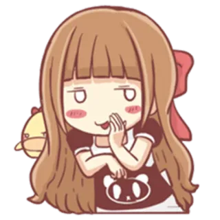 😝 소녀, 애니메이션, 만화, 귀여운, 카와이, 치비 telegram sticker