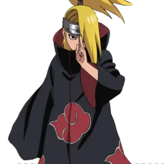 👍 Deidara Naruto Anime, Naruto, Deidara, Akatsuki, Ninja, Eksplozja, Sztuka telegram sticker
