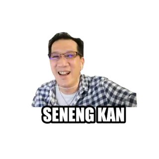 😊 SENENG KAN meme, funny, internet, celebrity, facial expression, indoensian telegram sticker