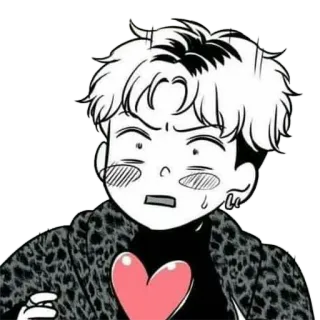 ❤️ мультфильм, сердце, человек, персонаж telegram sticker
