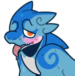 😉 Furry, Anthropomorph, Monster, Charakter, Cartoon, Tier, Drache whatsapp sticker