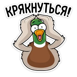 🤯 Крякнуться! pato, desenho animado, russo, adesivo telegram sticker