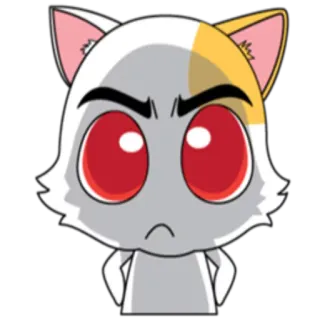 😠 猫, 生气, 卡通, 动物, 贴纸, 猫科动物, 烦躁 whatsapp sticker