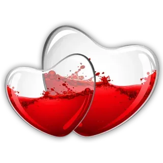 😍 hearts, love, valentines day, red, romantic, glass telegram sticker