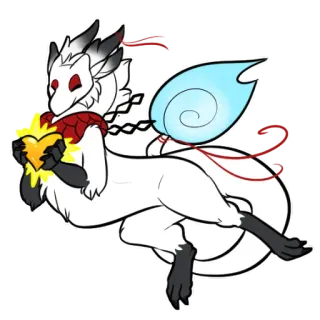 💛 dragon, fantaisie, créature, cœur, magie, animal whatsapp sticker