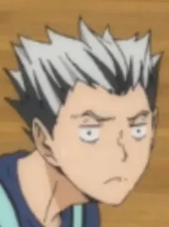 😐 Kotaro Bokuto Haikyuu!! Аниме, Haikyuu, Котаро Бокуто, Смешной, Мультфильм, Наклейка, Портрет telegram sticker