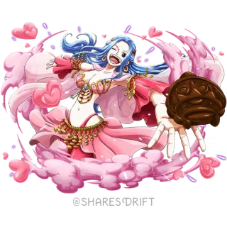 🍩 Vivi Nefertari One Piece @SHARESDRIFT Anime, Mangá, One Piece, Vivi, Personagem telegram sticker