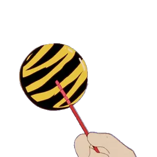 🍭 อมยิ้ม, ลูกกวาด, ของหวาน, มือ, ขนม, ของกินเล่น telegram sticker