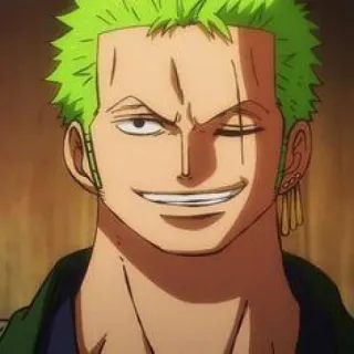 💚 Zoro One Piece anime, one piece, zoro, roronoa zoro, swordsman, green hair telegram sticker