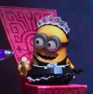 🍌 Minion Despicable Me minion, despicable me, cartoon, character, maid telegram sticker