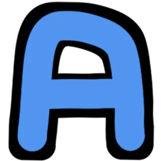 🅰️ letra, alfabeto, azul, A whatsapp sticker