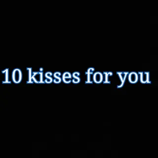 💋 10 kisses for you baisers, amour, affection, romantique, salutations whatsapp sticker