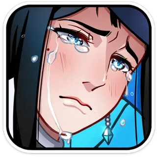 😭 ร้องไห้, เศร้า, อนิเมะ, ผู้หญิง, ตัวละคร, อารมณ์, น้ำตา telegram sticker
