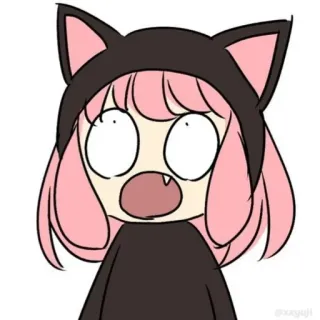 😦 Anya Forger Spy x Family anime, manga, personaje, spy x family, anya forger, lindo, divertido telegram sticker