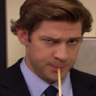 🙄 Jim Halpert The Office Jim Halpert, The Office, John Krasinski, Meme, Lucu, Acara TV whatsapp sticker