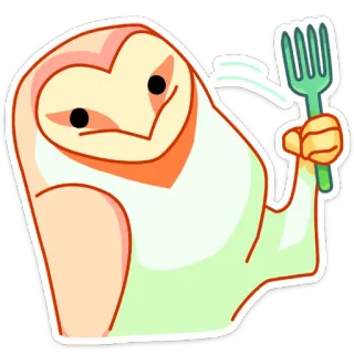 🍴 Barnaby The Owl House animado, garfo, desenho animado, Barnaby, A Casa da Coruja telegram sticker