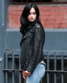 🥀 Jessica Jones Jessica Jones, Super-héros, Marvel, Netflix, Krysten Ritter, Femme, Veste telegram sticker