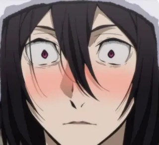 😳 Anime, Rougir, Effrayé, Choqué, Embarrassé telegram sticker