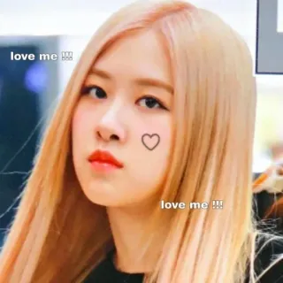 🌸 love me !!! kpop, rosa, blackpink, cuore, idol, cantante whatsapp sticker