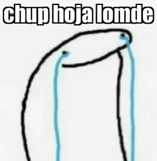 😂 Chup hoja lomde flork, chup, hoja, lomde, crying, offensive telegram sticker